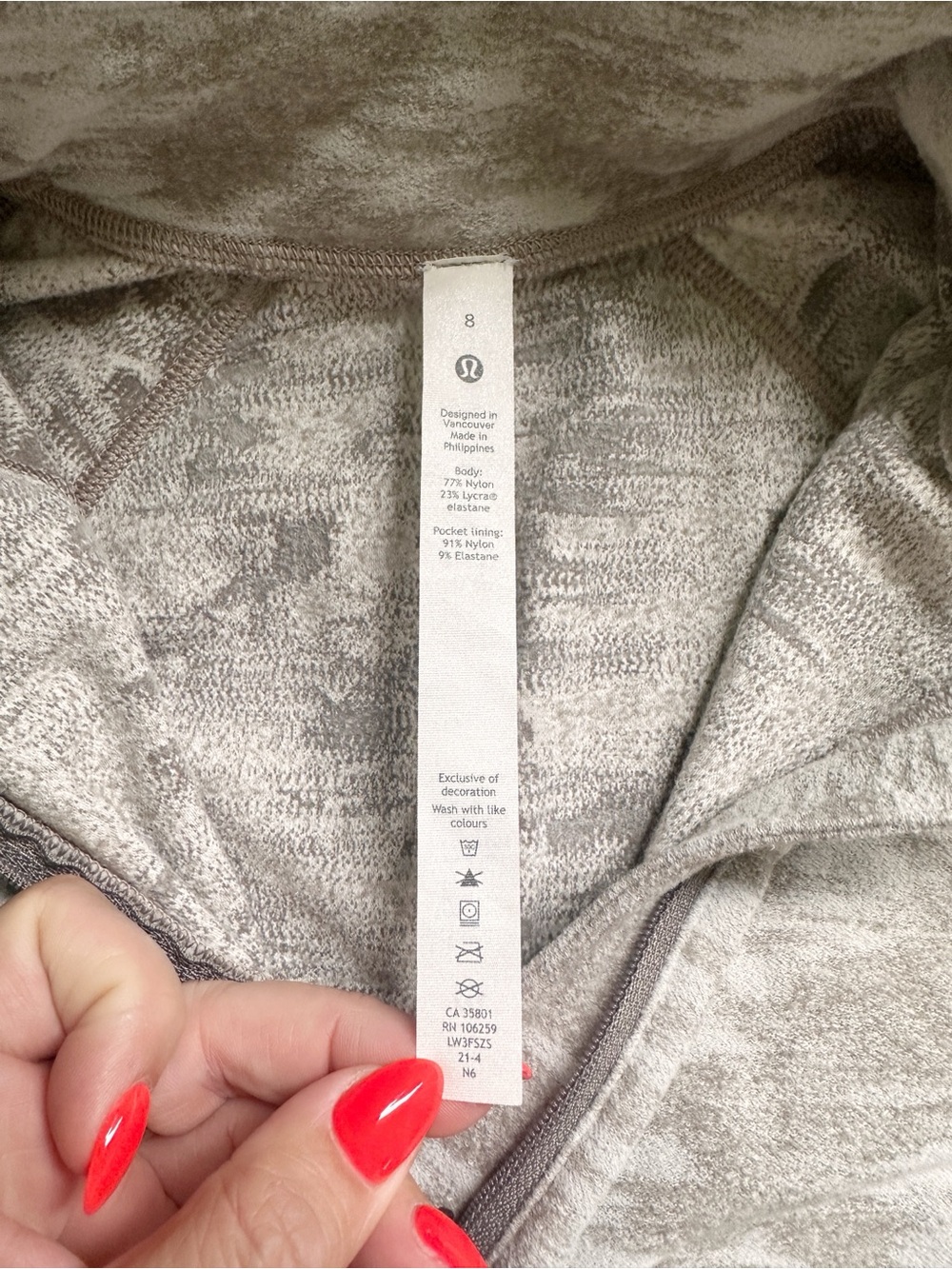 Lululemon Its Rulu Run Half-Zip Data Rush Mini Jacquard White Opal Rover 8 - Picture 8 of 12